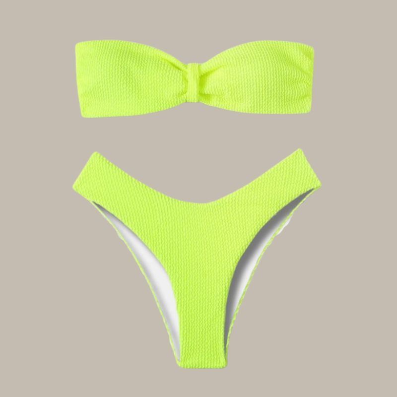 Sophie - Ribbed Bandeau Bikini Set-Jordyn the Label