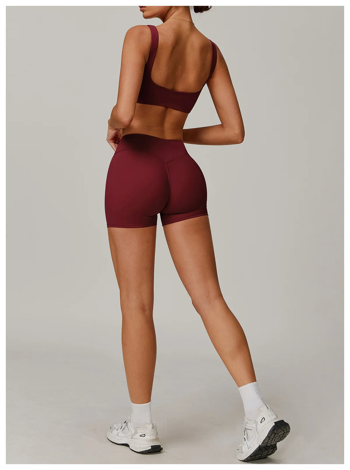 2 Piece Yoga Set – Sports Bra & High Waist Shorts Activewear