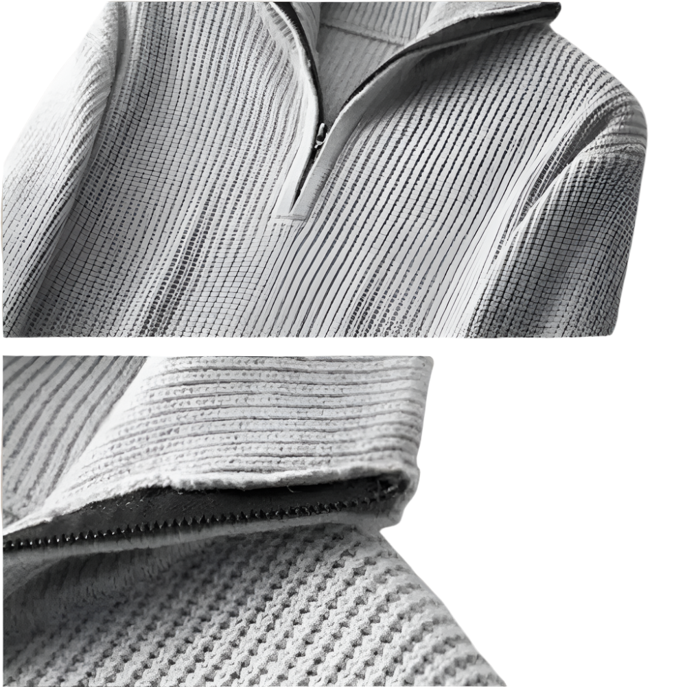 The Merino Knitted Quarter Zip Jumper