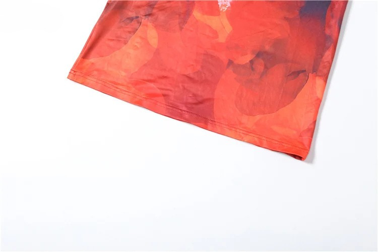 Stylish Print Two Piece Set – Satin Crop Top and Maxi Skirt