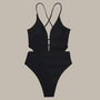 Amy Cross-Strap Ribbed Swimsuit-Jordyn the Label