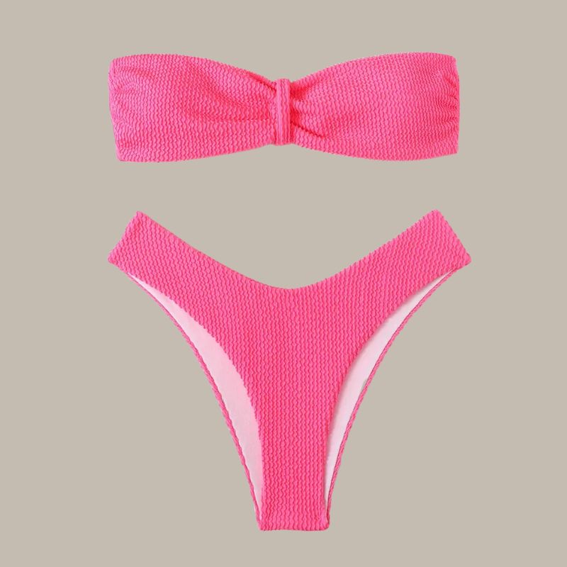 Sophie - Ribbed Bandeau Bikini Set-Jordyn the Label