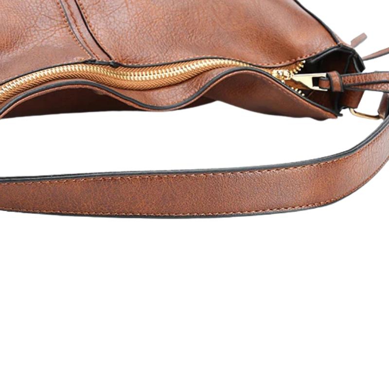 Luxury Leather Hobo Bag – Brown Shoulder & Crossbody Handbag