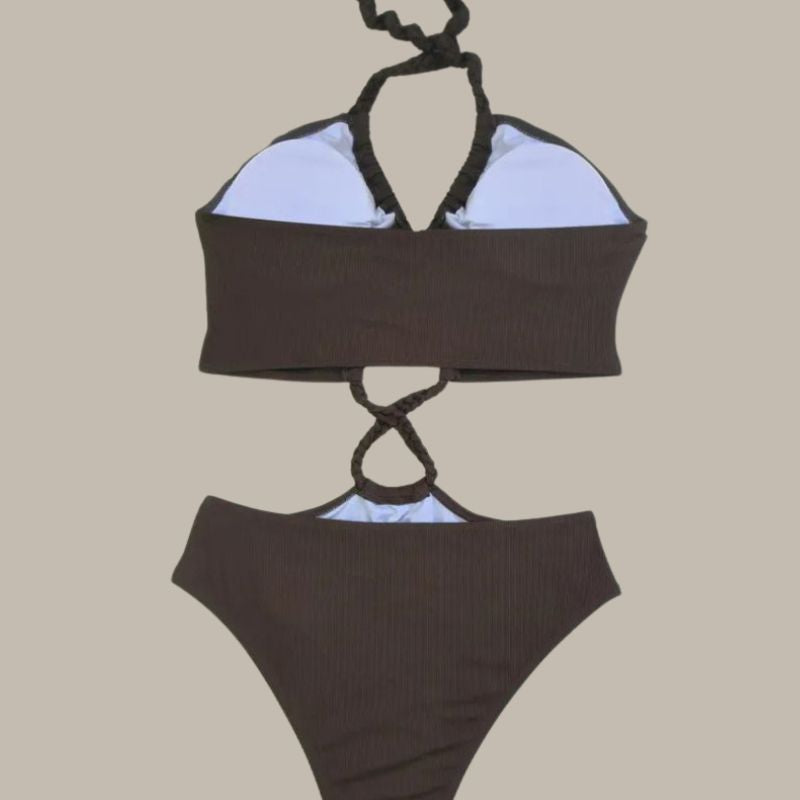 Alyssa Tied Halter Backless Swimwear-Jordyn the Label