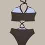Alyssa Tied Halter Backless Swimwear-Jordyn the Label