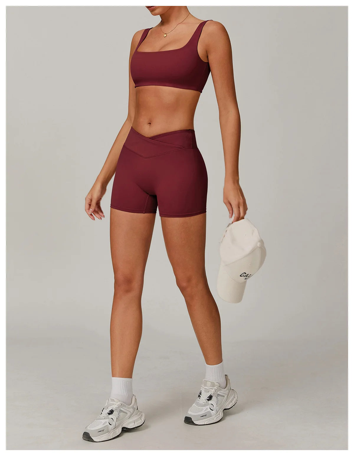 2 Piece Yoga Set – Sports Bra & High Waist Shorts Activewear