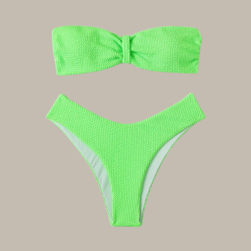 Sophie - Ribbed Bandeau Bikini Set-Jordyn the Label