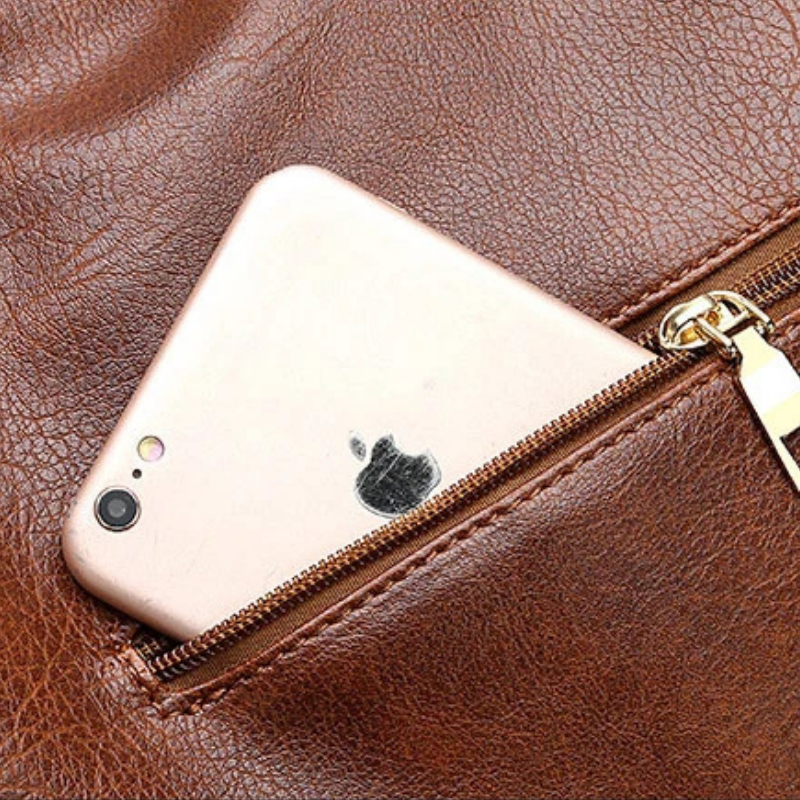 Luxury Leather Hobo Bag – Brown Shoulder & Crossbody Handbag