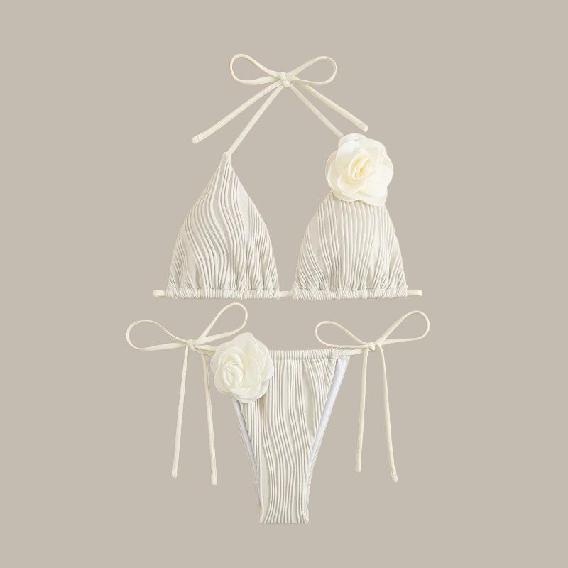 Livia - Floral Thong Bikini Swimwear-Jordyn the Label