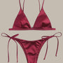 Nora - Metallic Satin Brazilian Bikini-Jordyn the Label
