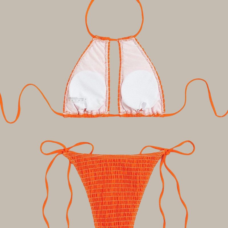 Ella - Smocked Halter Tie Bikini-Jordyn the Label