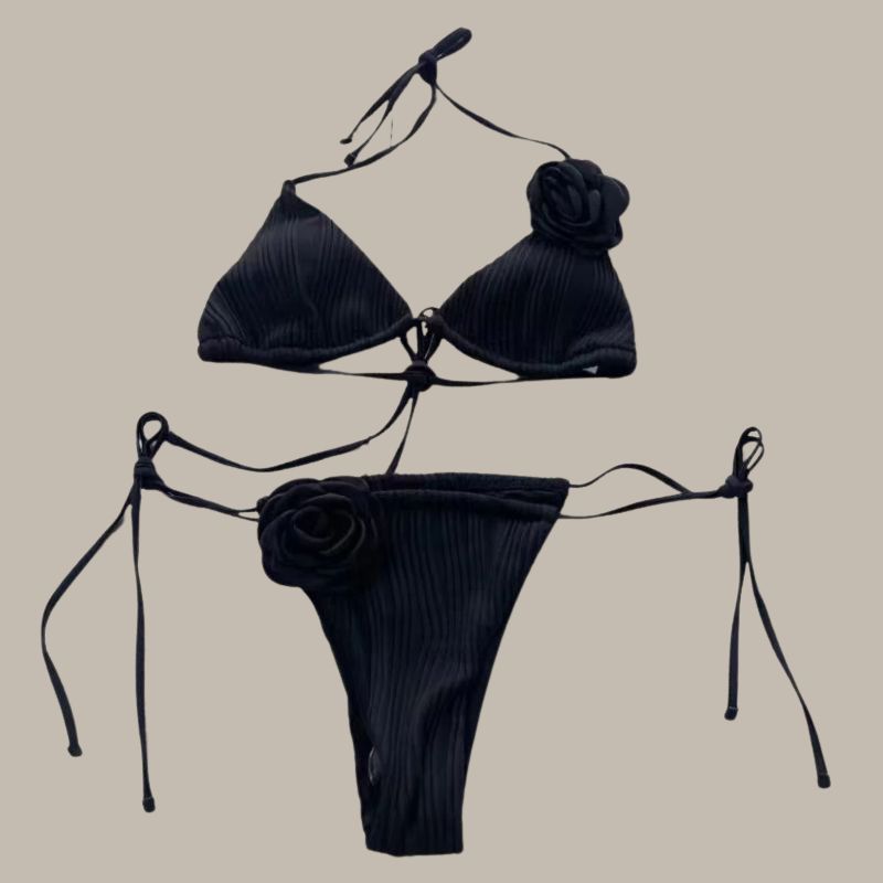 Livia - Floral Thong Bikini Swimwear-Jordyn the Label