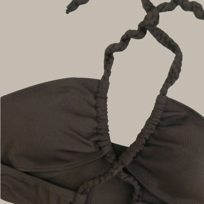Alyssa Tied Halter Backless Swimwear-Jordyn the Label
