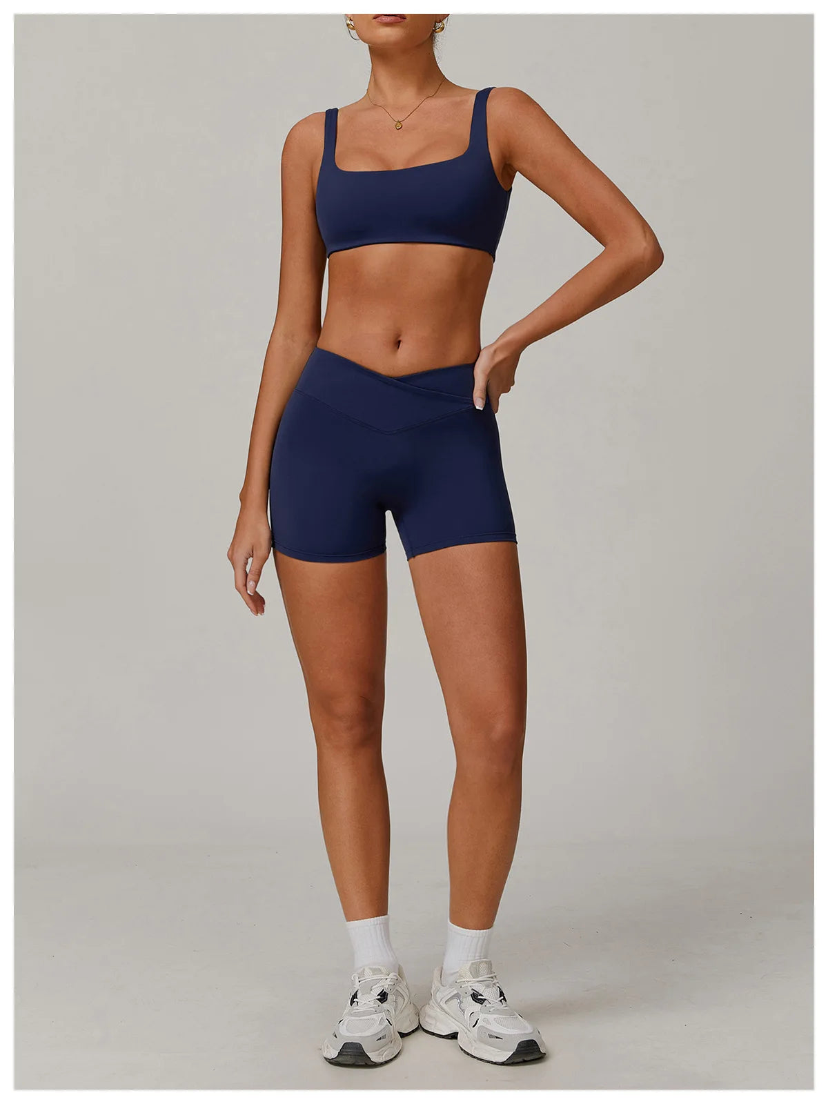 2 Piece Yoga Set – Sports Bra & High Waist Shorts Activewear