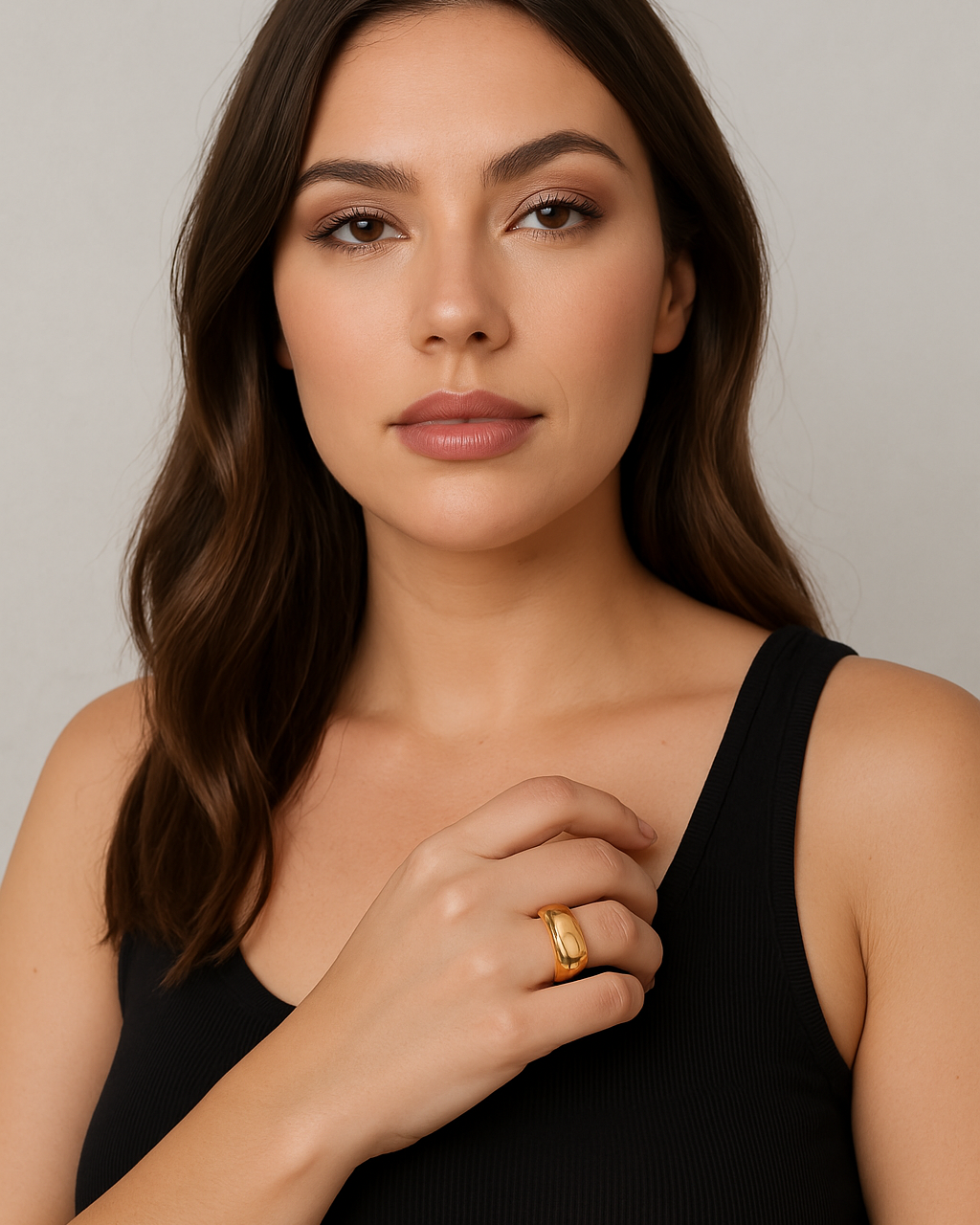 Elegant Arc - Ring - Stainless Steel-Jordyn the Label