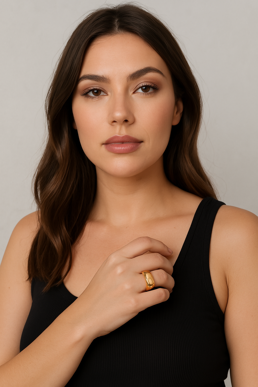 Elegant Arc - Ring - Stainless Steel-Jordyn the Label