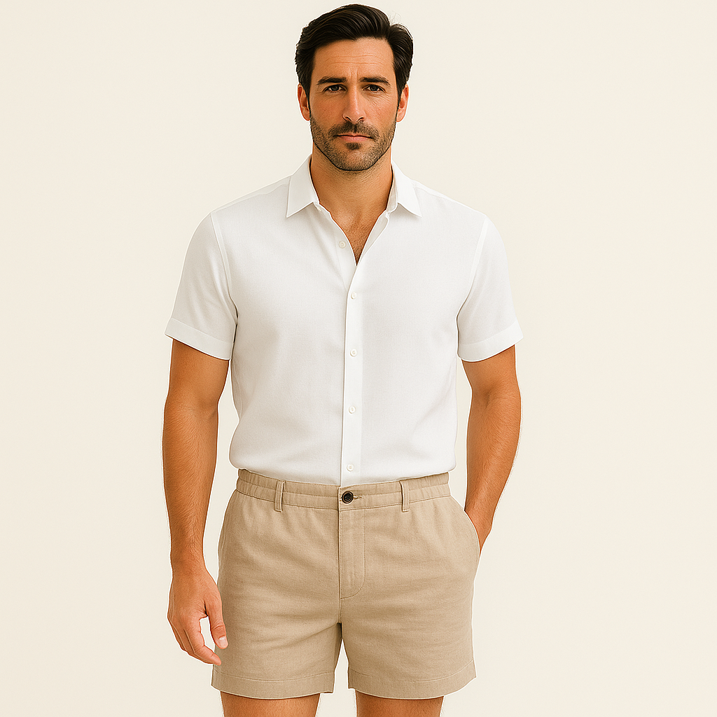 Men's Premium Linen Tailored Breathable Shorts-The British Gentlemen