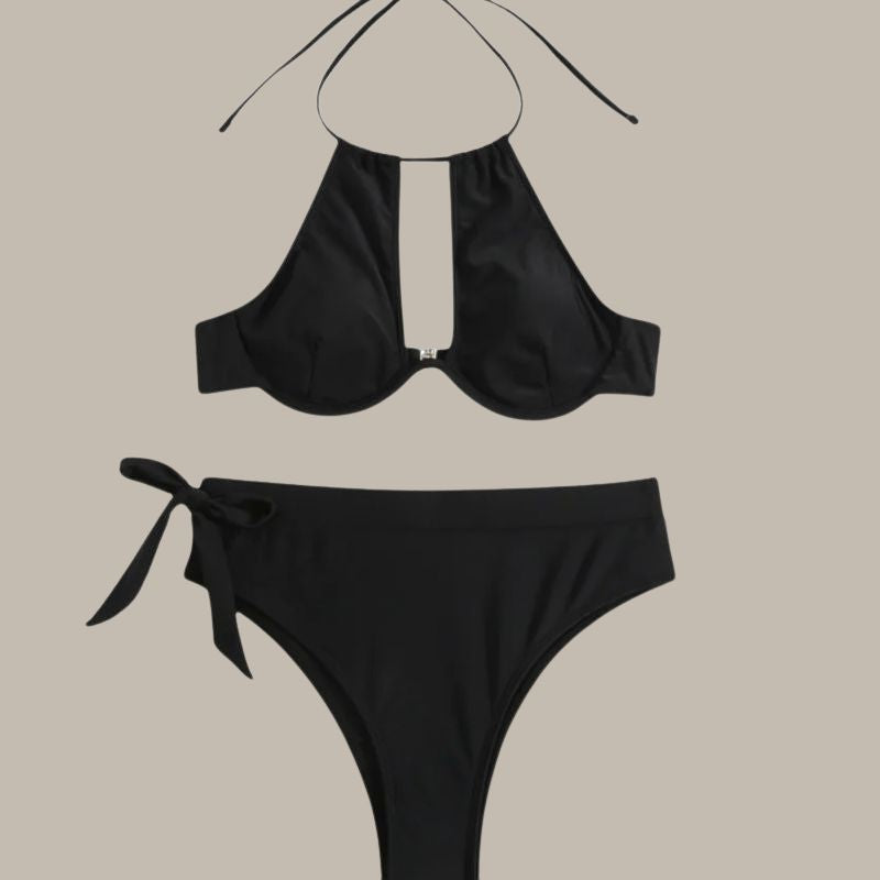 High Waist Padded Bikini Set-Jordyn the Label