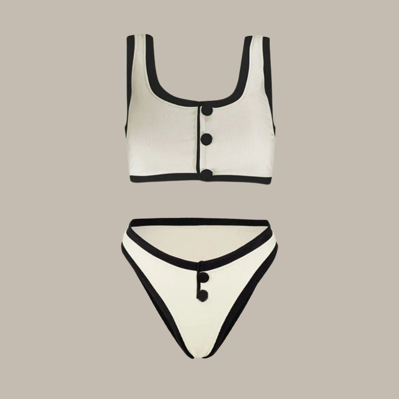 Contrast Binding Two Piece Bikini Set-Jordyn the Label