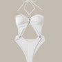 Angela Hollow Back Halter Swimsuit-Jordyn the Label