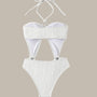 Angela Hollow Back Halter Swimsuit-Jordyn the Label