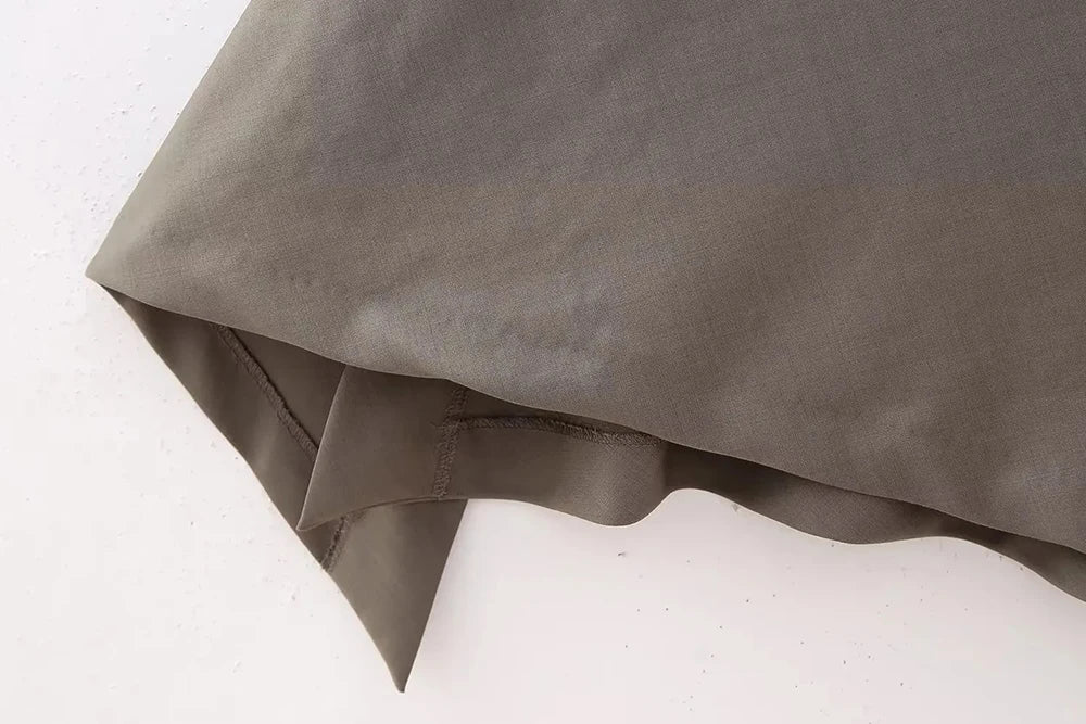 Summer Two Piece Set – Pleated Halter Top & Straight Wide Leg Pants