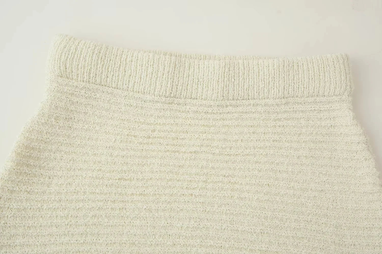 Knitted Two Piece Set – Tassel Short Sleeve Top & Mini Skirt Co ord Outfit