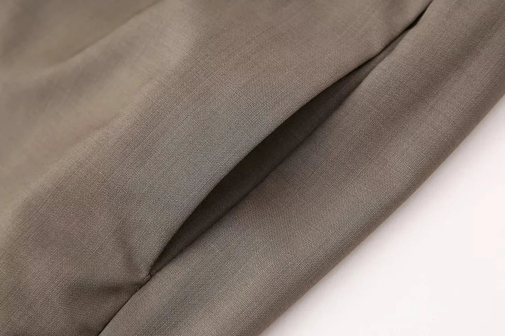 Summer Two Piece Set – Pleated Halter Top & Straight Wide Leg Pants