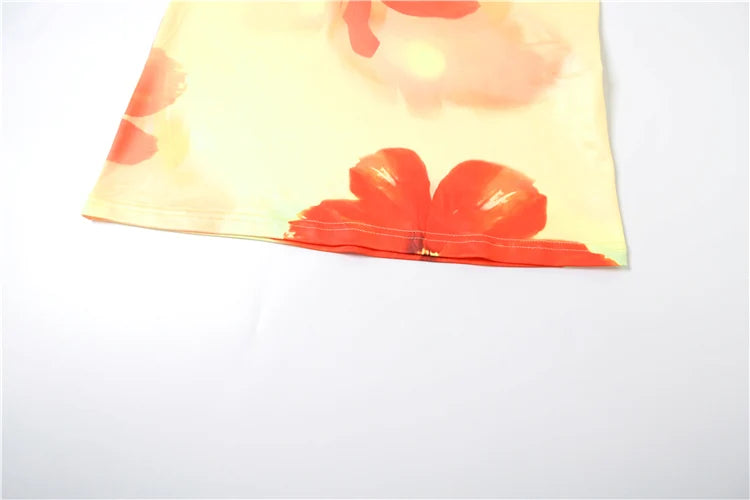 Stylish Print Two Piece Set – Satin Crop Top and Maxi Skirt