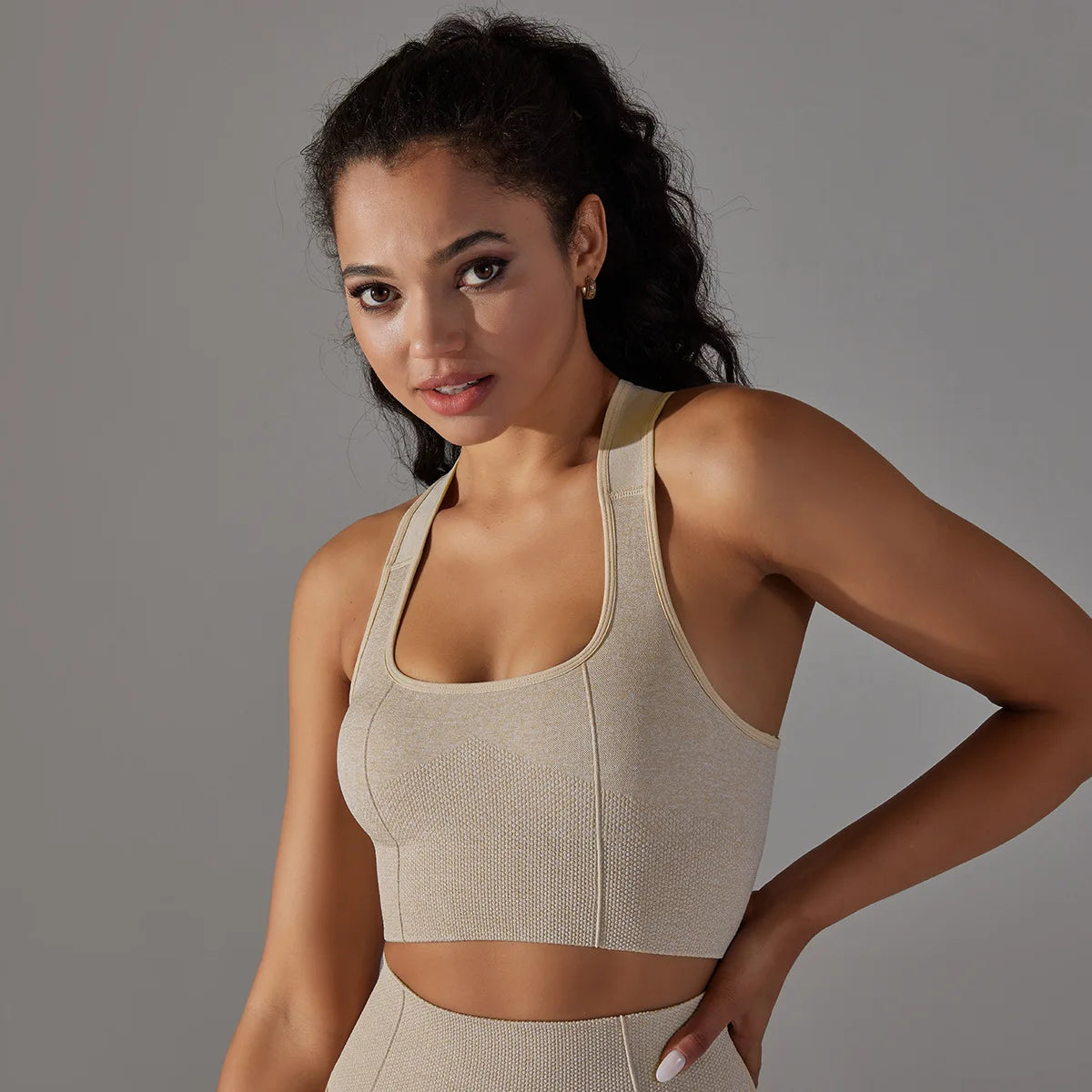 Seamless Racerback Sports Bra – Gym, Yoga & Pilates Activewear