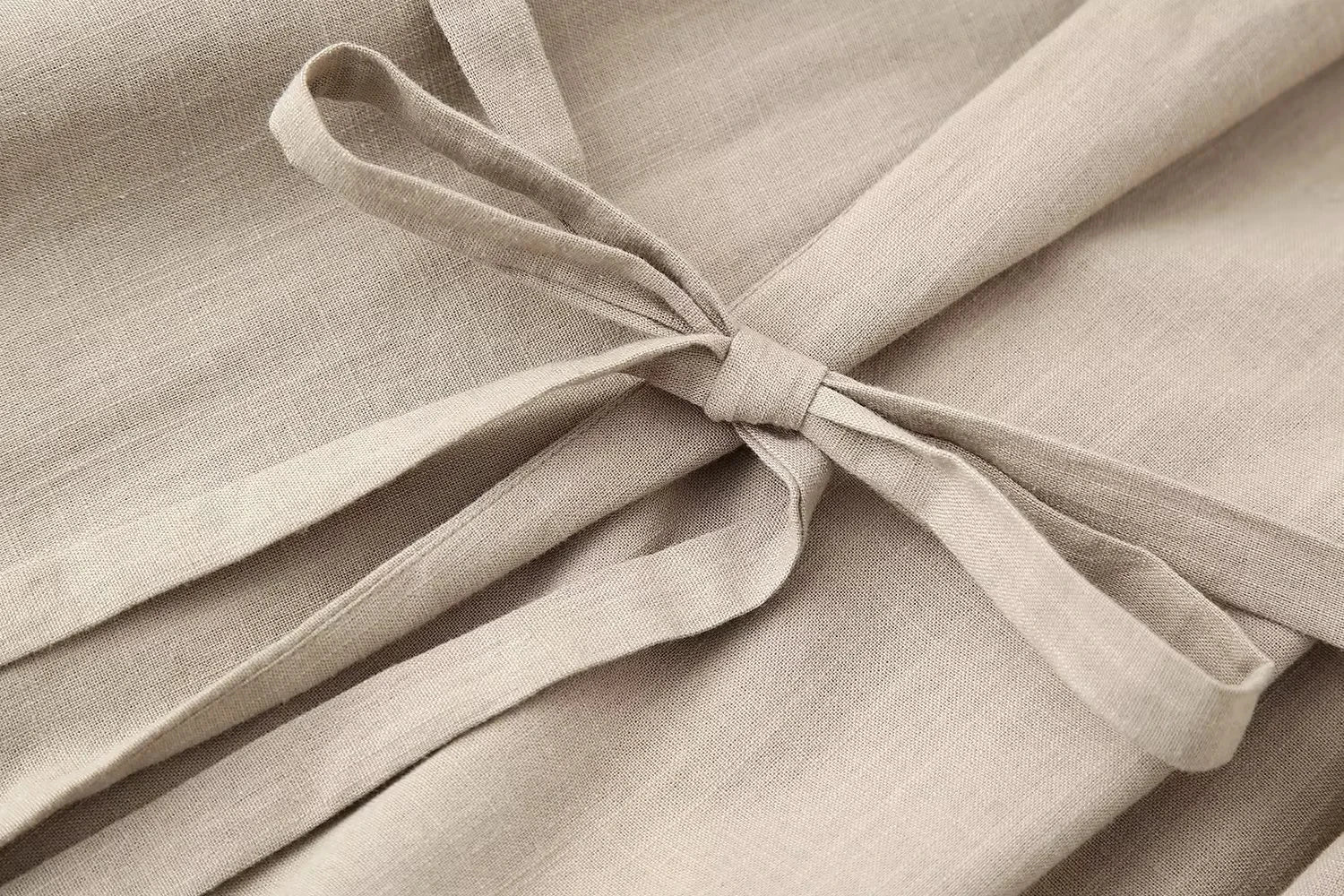 Khaki Two Piece Set – Loose Belted Blazer and Wide Leg Trousers