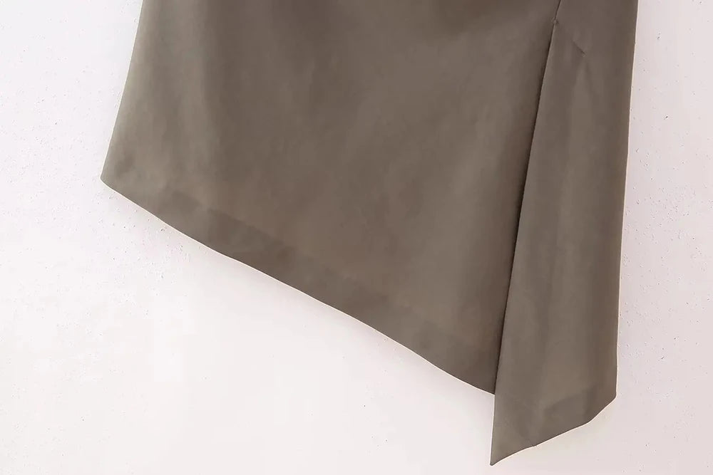 Summer Two Piece Set – Pleated Halter Top & Straight Wide Leg Pants