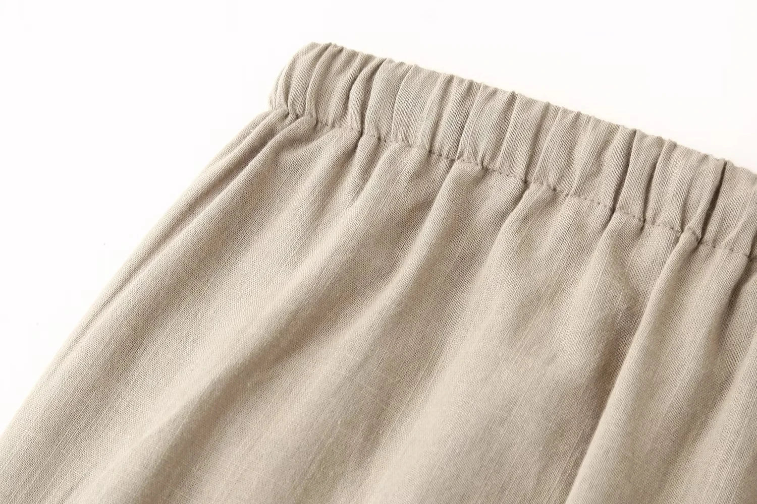 Khaki Two Piece Set – Loose Belted Blazer and Wide Leg Trousers