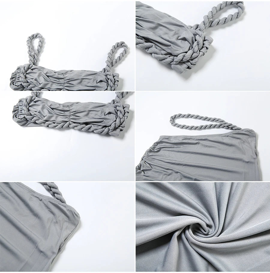 Trendy Two Piece Set – Sexy Cut Out Maxi Skirt & Crop Top