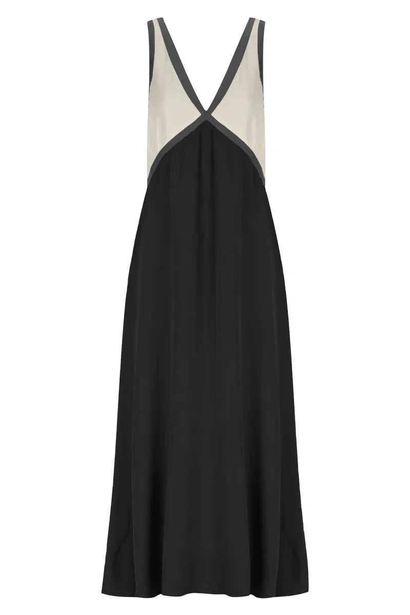 Sleeveless V Neck Maxi Dress – Breathable Summer Long Dress