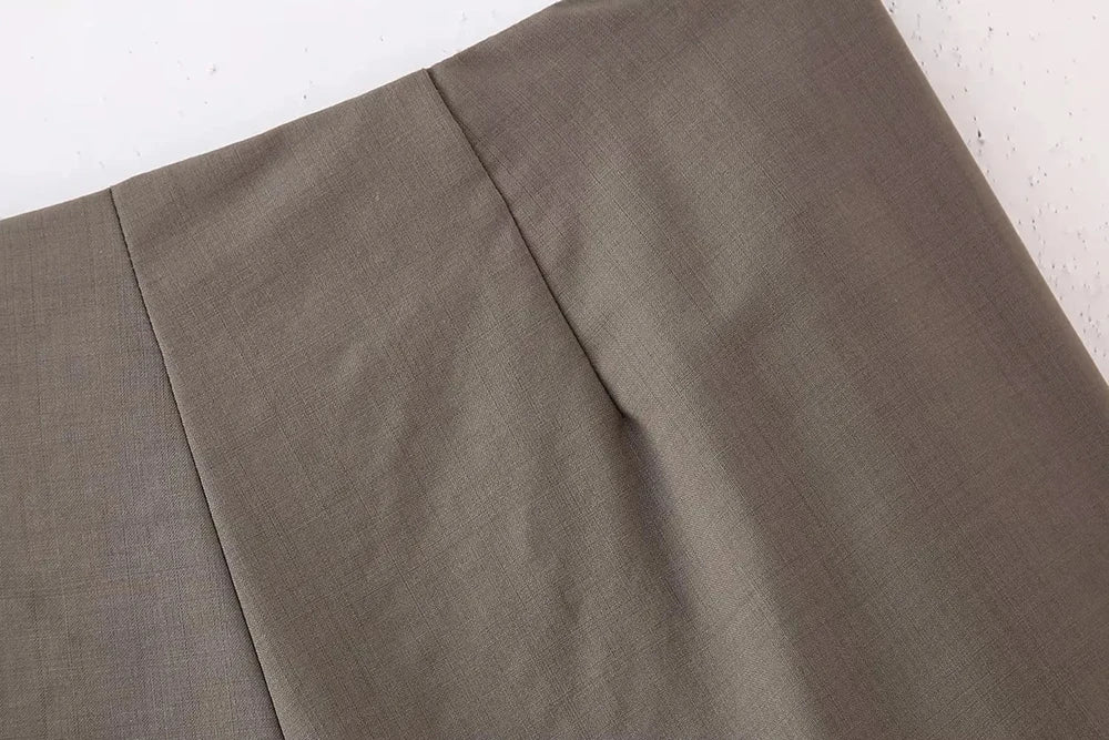 Summer Two Piece Set – Pleated Halter Top & Straight Wide Leg Pants