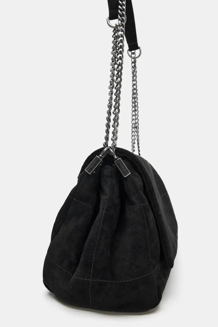 Suede Shoulder Bag – Luxury Chain Strap Handbag