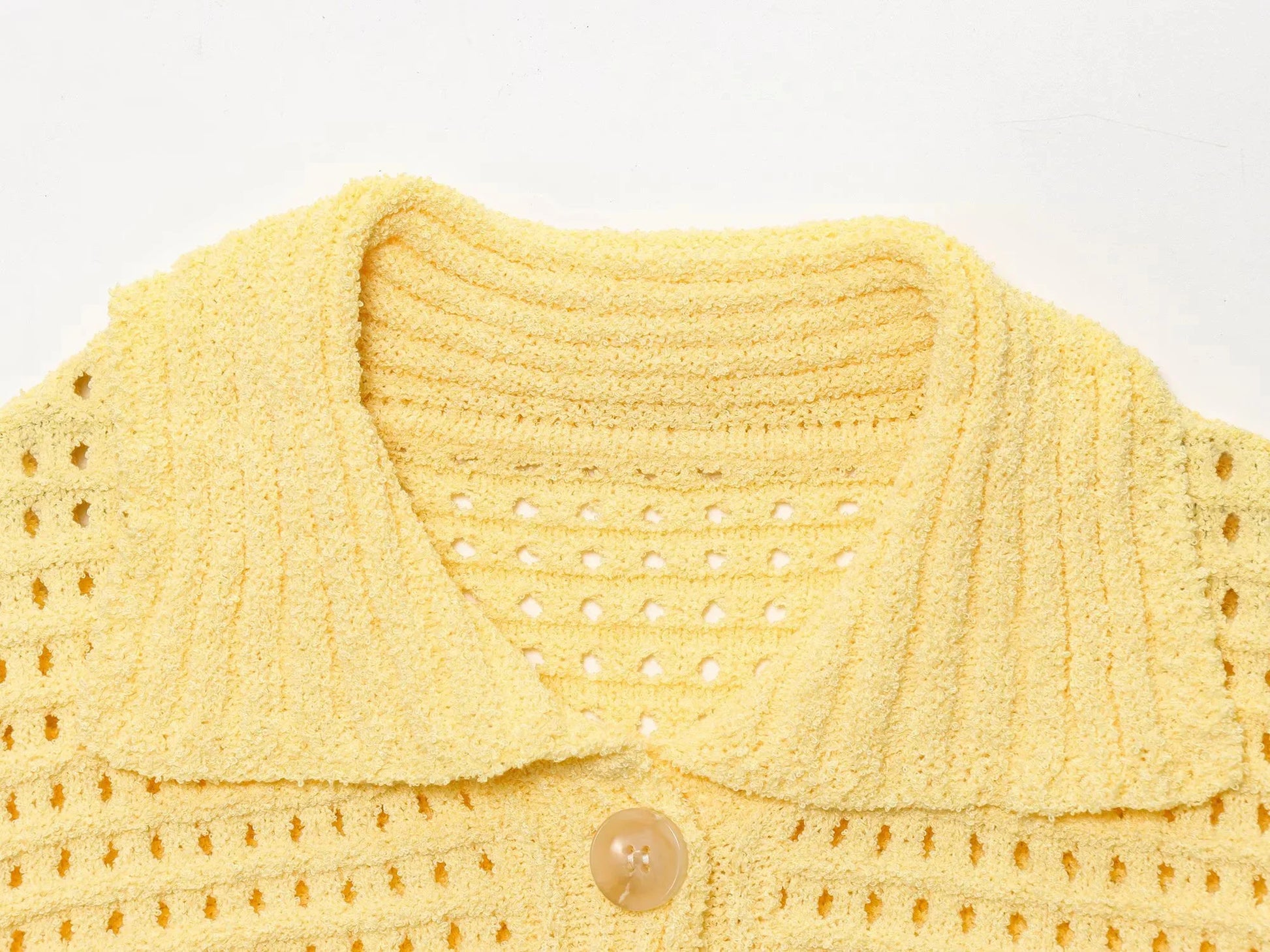 Knitted Two Piece Set – Tassel Short Sleeve Top & Mini Skirt Co ord Outfit