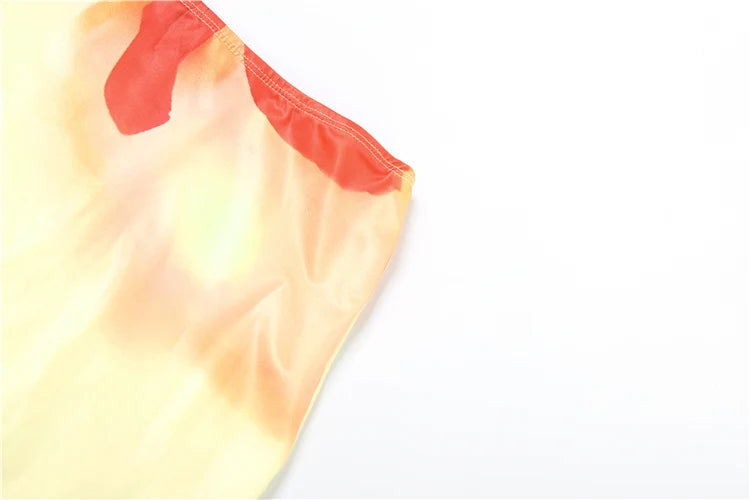 Stylish Print Two Piece Set – Satin Crop Top and Maxi Skirt