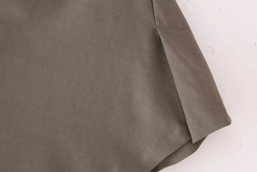 Summer Two Piece Set – Pleated Halter Top & Straight Wide Leg Pants