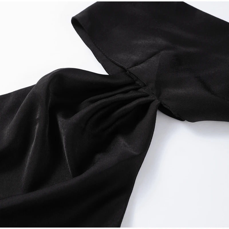 One Shoulder Satin Maxi Dress – Elegant Evening Gown