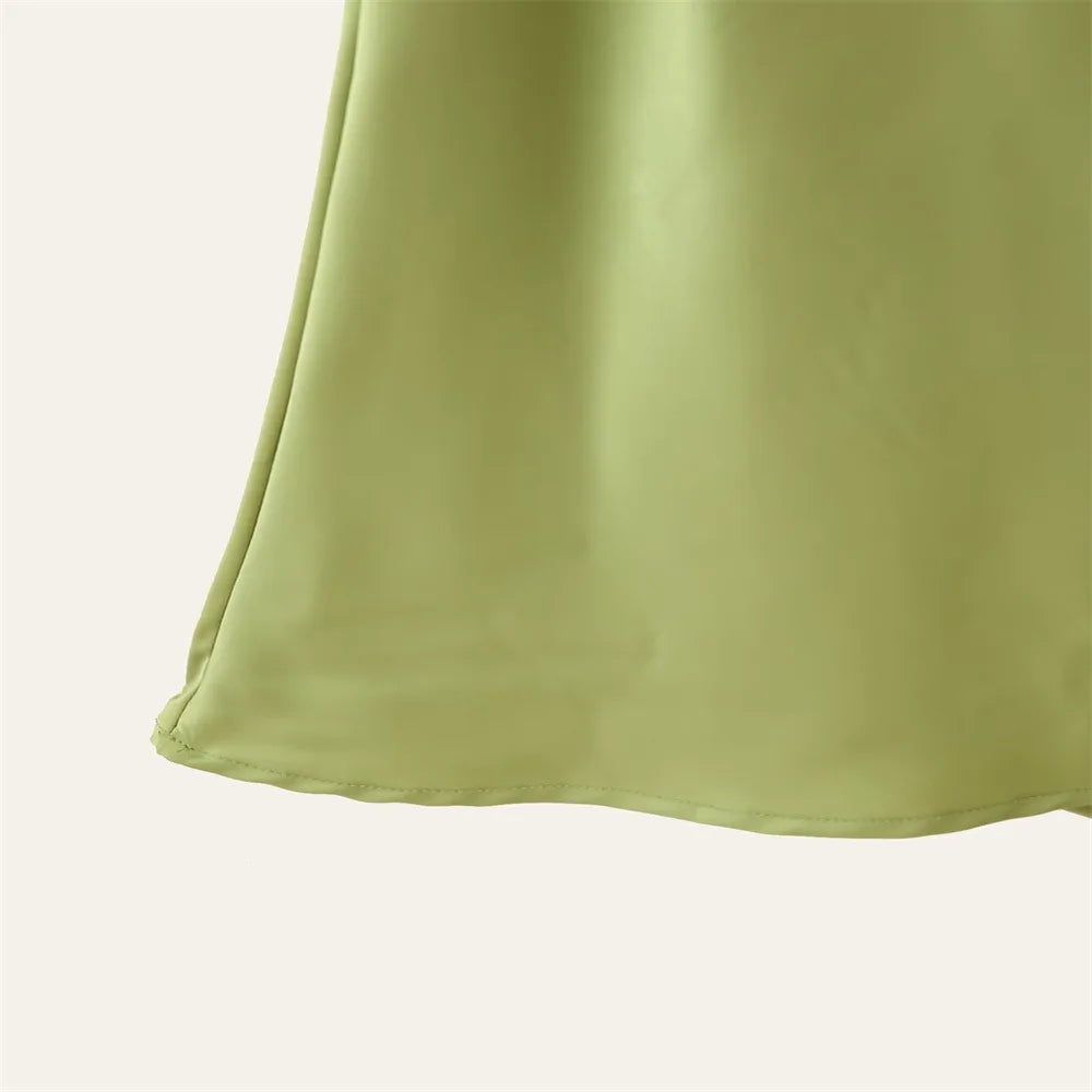 One Shoulder Satin Maxi Dress Formal Evening Gown