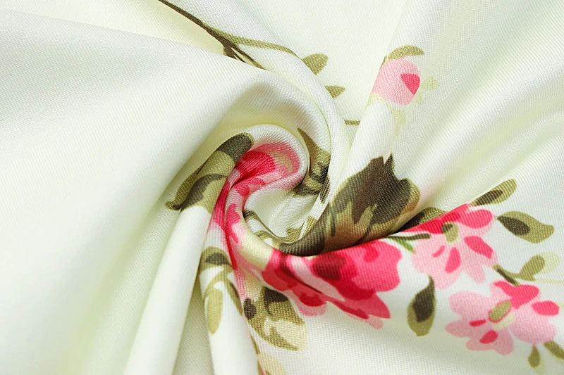 Floral Print Satin Maxi Dress – Spaghetti Strap Summer Gown