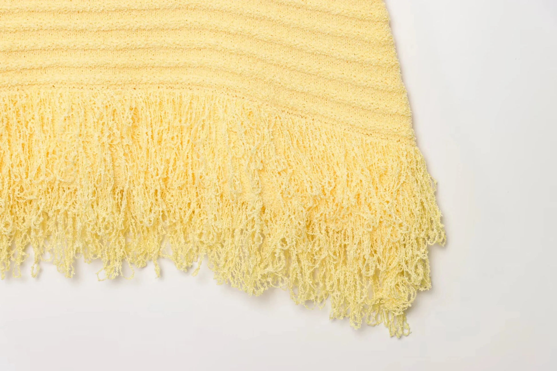 Knitted Two Piece Set – Tassel Short Sleeve Top & Mini Skirt Co ord Outfit