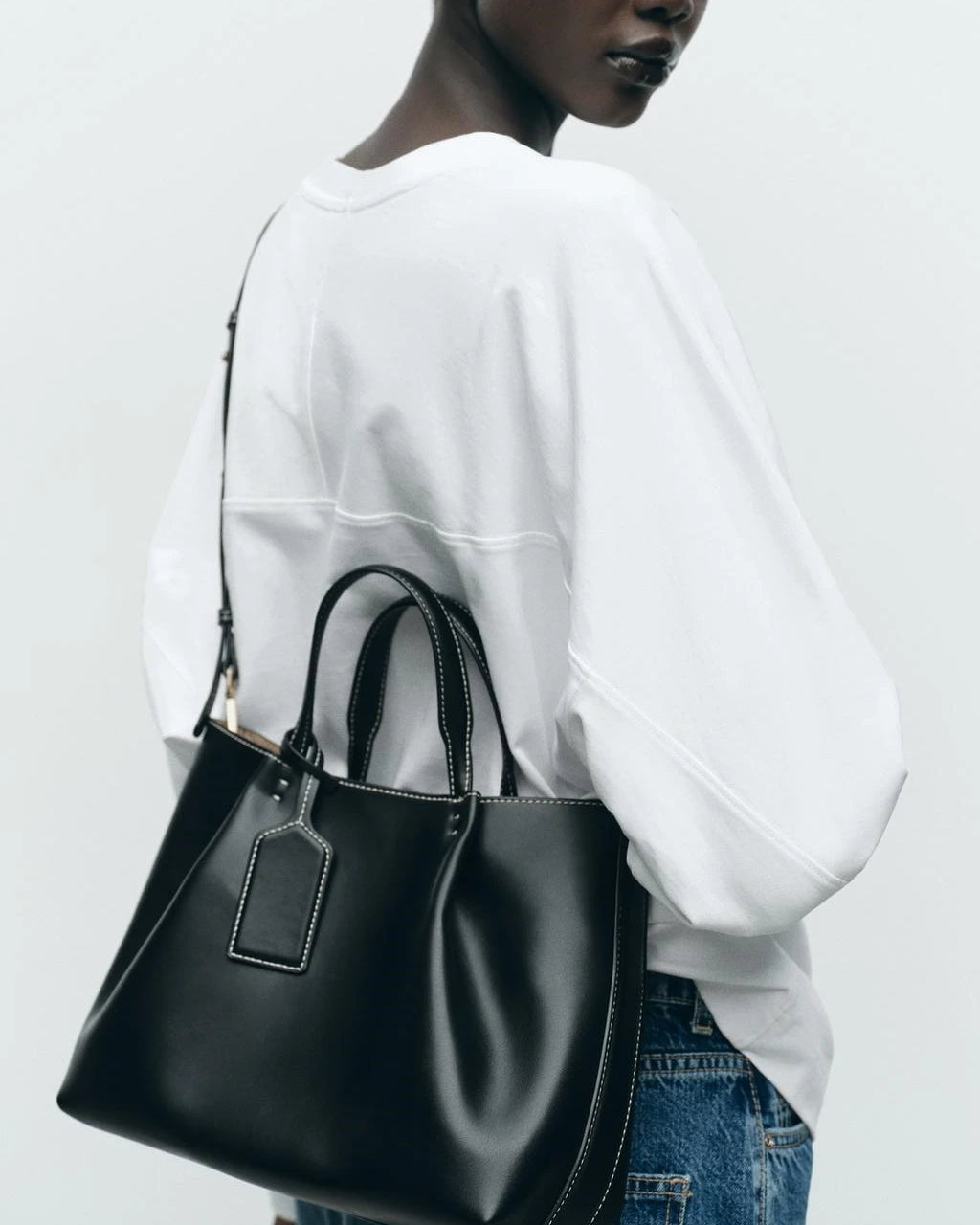 Large Brown Tote Bag – Luxury Leather Shoulder Handbag with Top Handles