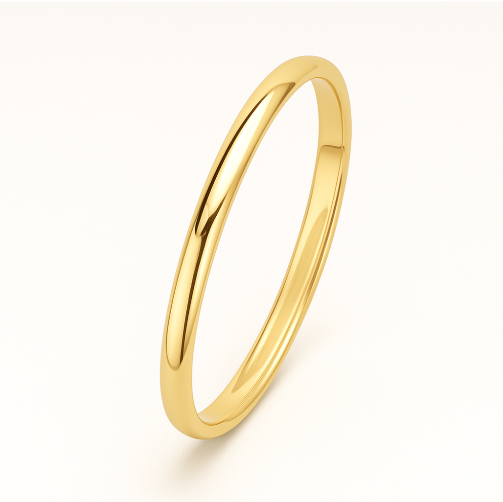 Elegant Sterling 2mm Women's Wedding Band Ring-Jordyn the Label