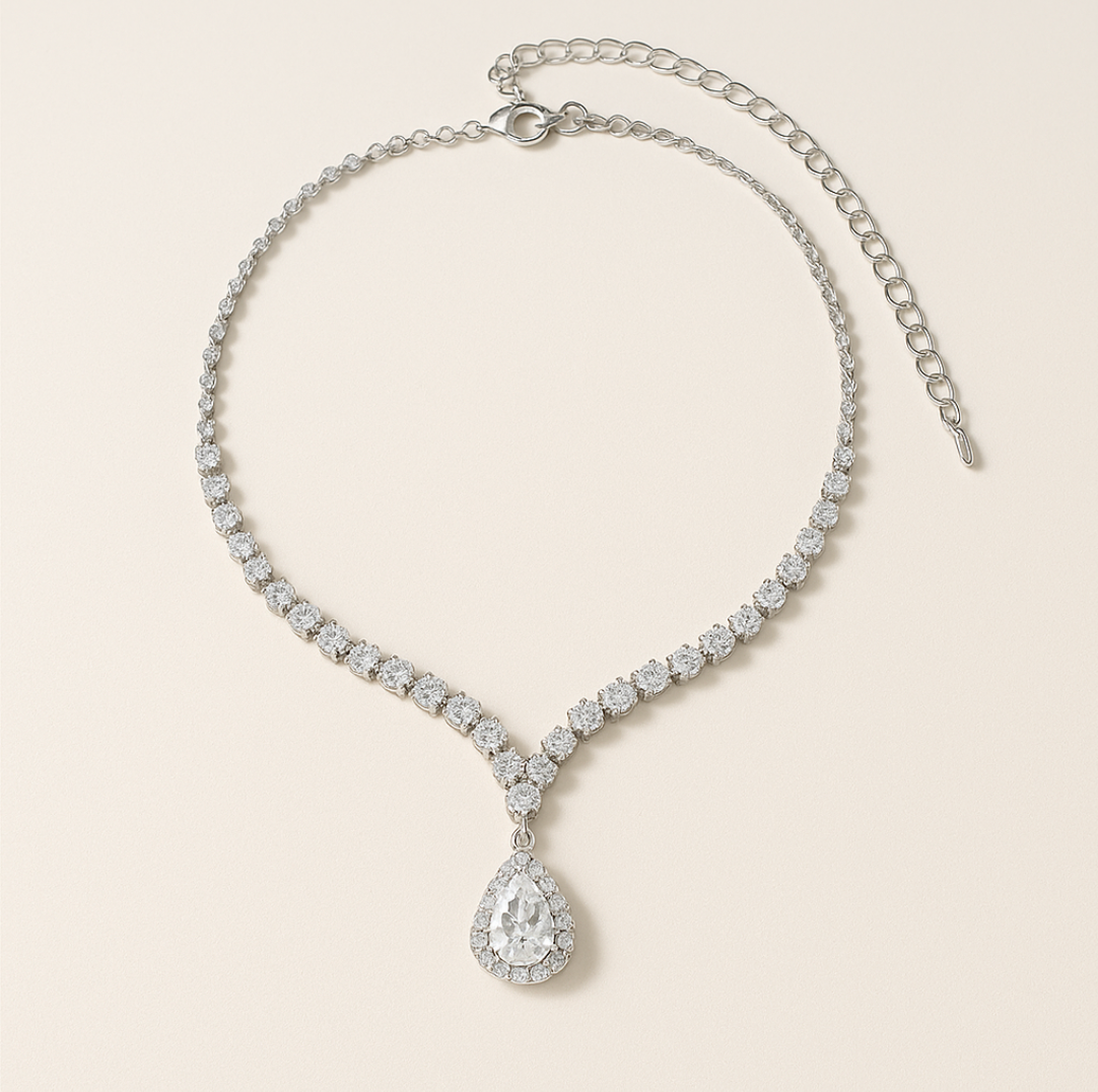 Radiant Crystal - Necklace - Stainless Steel-Jordyn the Label