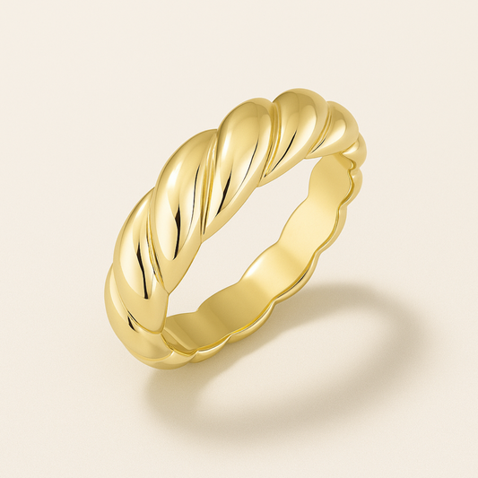 Croissant Braid - Ring - Stainless Steel-Jordyn the Label