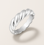 Croissant Braid - Ring - Stainless Steel-Jordyn the Label
