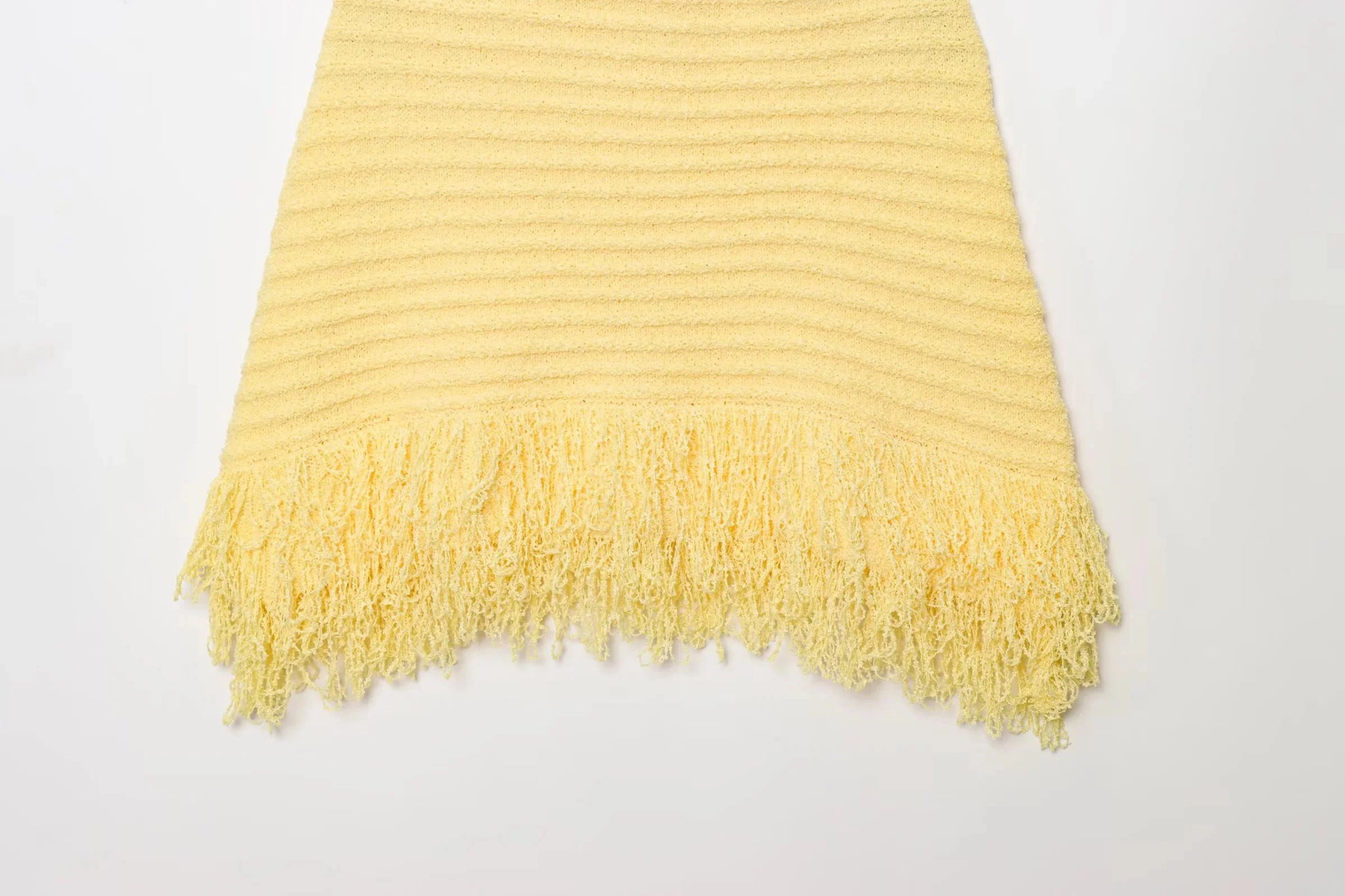 Knitted Two Piece Set – Tassel Short Sleeve Top & Mini Skirt Co ord Outfit